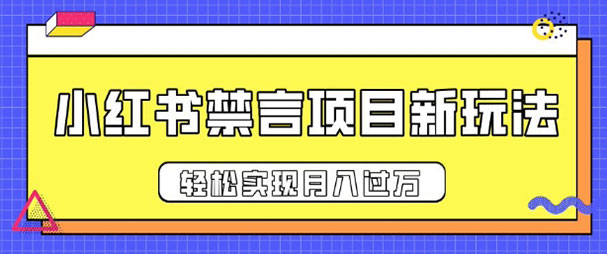 小红书禁言项目新玩法，推广新思路大大提升出单率，轻松实现月入过万